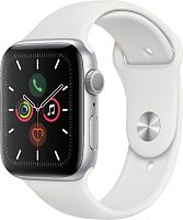 Apple Watch Series 5 44mm Case Silver Aluminium Sport Band White купить в Барнауле