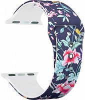 Ремешок для Apple Watch Band 38/40mm Lyambda Alya силиконовый цветы (40-18) купить в Барнауле