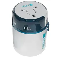 Адаптер-переходник универсальный Travel Blue Sliding Adaptor белый/ зеленый купить в Барнауле