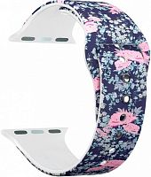 Ремешок для Apple Watch Band 38/40mm Lyambda Alya силиконовый цветы (40-19) купить в Барнауле