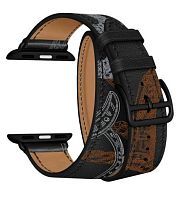 Ремешок для Apple Watch Band 38/40mm Lyambda Meridiana Ремешок кожанный черно-белаяLWA-01-40-RDP купить в Барнауле
