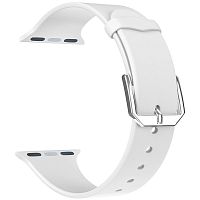 Ремешок для Apple Watch Band 38/40mm Lyambda Alcor спортивный силиконовый белый купить в Барнауле