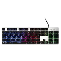 Клавиатура Oklick 770G Iron Force multimedia for gamer LED серый/черный купить в Барнауле