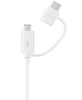 Кабель SAMSUNG DG930 2 в 1 USB Type-C+micro USB 1.5m белый купить в Барнауле
