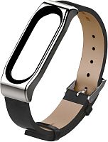 Ремешок Xiaomi для Mi Band 4 кожаный (черный)  купить в Барнауле
