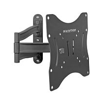 Кронштейн Kromax Techno-3 15"-40" Серый макс. вес 20 кг наст. поворотно-выдвижной и наклонный купить в Барнауле