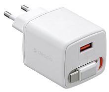 СЗУ Deppa USB-C + USB A, PD 3.0, QC 4.0+, 30W, GaN, Белый (сматываемый кабель) купить в Барнауле