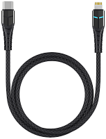 Дата-кабель Deppa LED USB-С-Lightning 1.2м, черный купить в Барнауле
