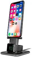 Подставка-док станция Twelve South HiRise Duet для iPhone и Apple Watch (черный/серебристый) купить в Барнауле