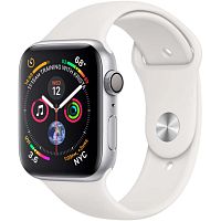 Apple Watch Series 4 44mm Case Silver Aluminium Sport Band White купить в Барнауле