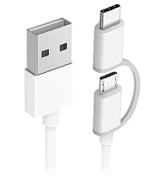 Дата-кабель Xiaomi 2 в 1 USB Type-C/Micro Xiaomi ZMI 100см черный купить в Барнауле